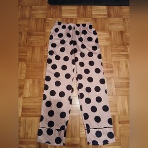Victoria's Secret  Pajama Bottoms - Black Polka Dots on Pink.Size S